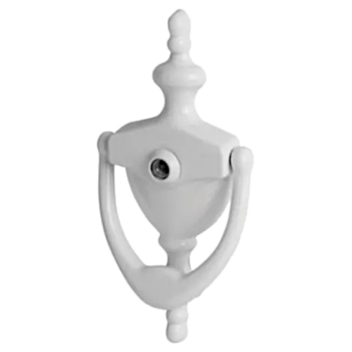 HOPPE Suited Traditional Knocker With 120 Degree Viewer AR727K - White 87143435