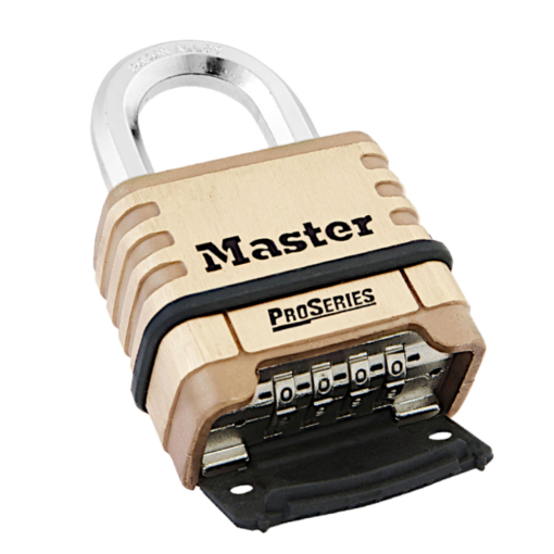 MASTER LOCK ProSeries 1175D Combination Padlock Open Shackle 57mm Brass Body - Open Shackle