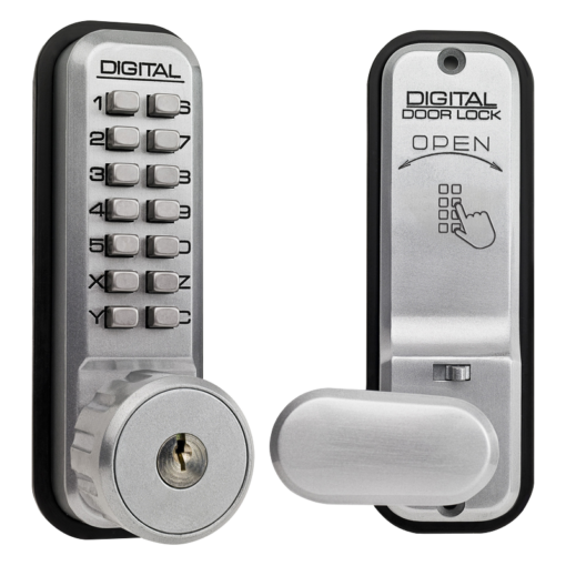 LOCKEY 2435K Series Digital Lock With Key Override & Holdback - SC