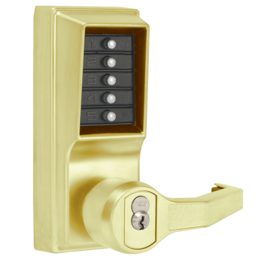 DORMAKABA Simplex L1000 Series L1021B Digital Lock Lever Operated - PB RH With Cylinder LL1021B-03