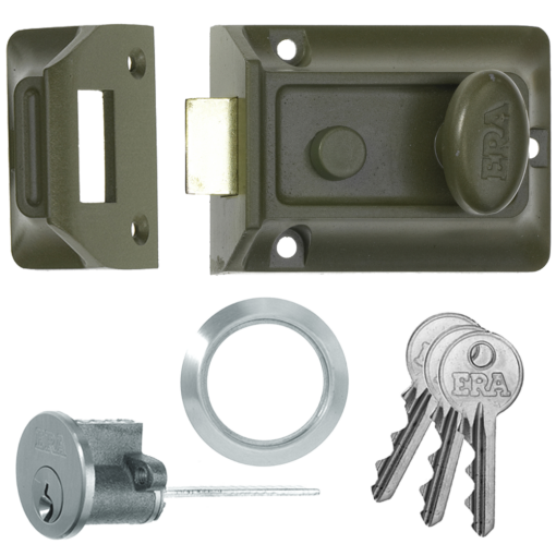 ERA 135 Non-Deadlocking Nightlatch - 60mm Green & SC Cyl Boxed